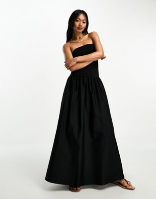 & Other Stories strapless maxi dress in black - ASOS Price Checker