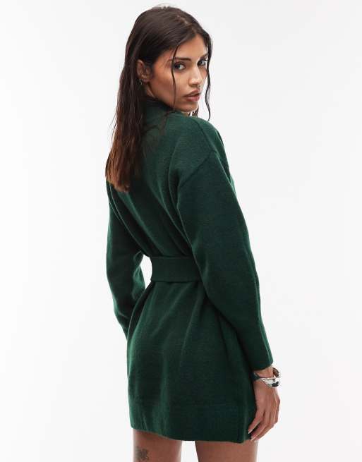 & Other Stories - Robe ceinturée en maille - Vert, 4 de 4