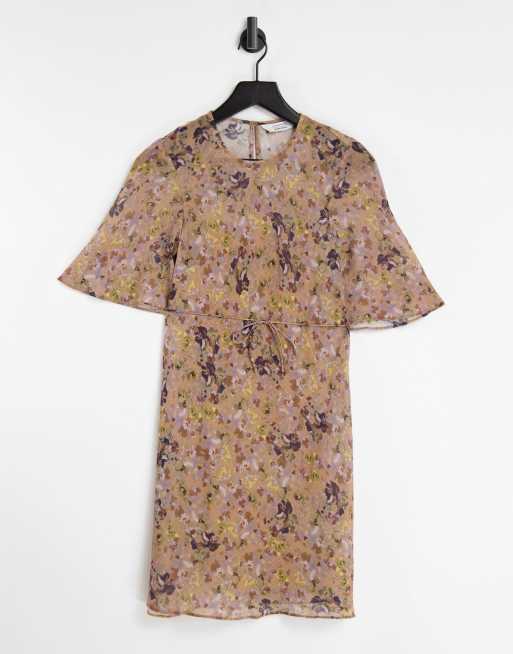 & Other Stories - Robe courte à imprimé petites fleurs - Jaune
