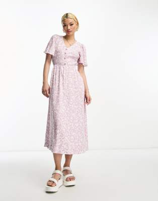 Robe Midi & Other Stories Femme Taille 12 (UK), Verte, Coupe A, Manches Courtes (très Bon état)