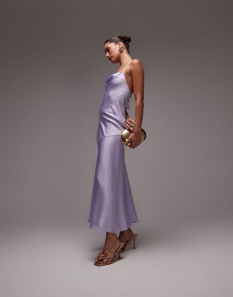 & Other Stories - Robe nuisette longue à bretelles et dos échancré - Lilas - view 1