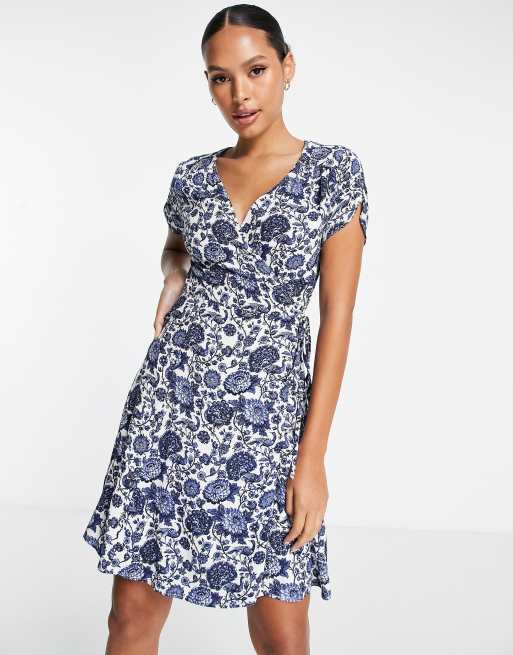 & Other Stories - Robe portefeuille courte à imprimé lucia