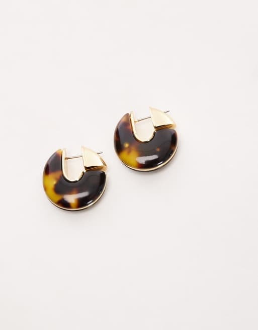 & Other Stories - Ronde oorringen in tortoise en goud , 3 van 3