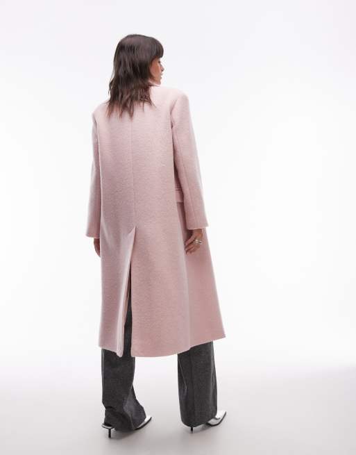 & Other Stories – Rosa, midilång kappa i ylletyg och oversize med asymmetrisk knäppning, 3 av 4