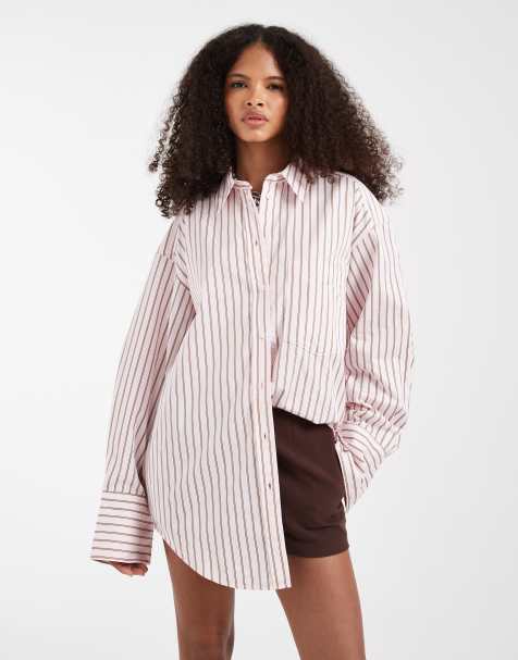 & Other Stories – Rosarandig skjorta med button down-krage - view 1