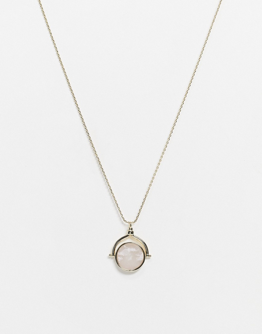Other Stories &  Round Pendant Necklace In Gold