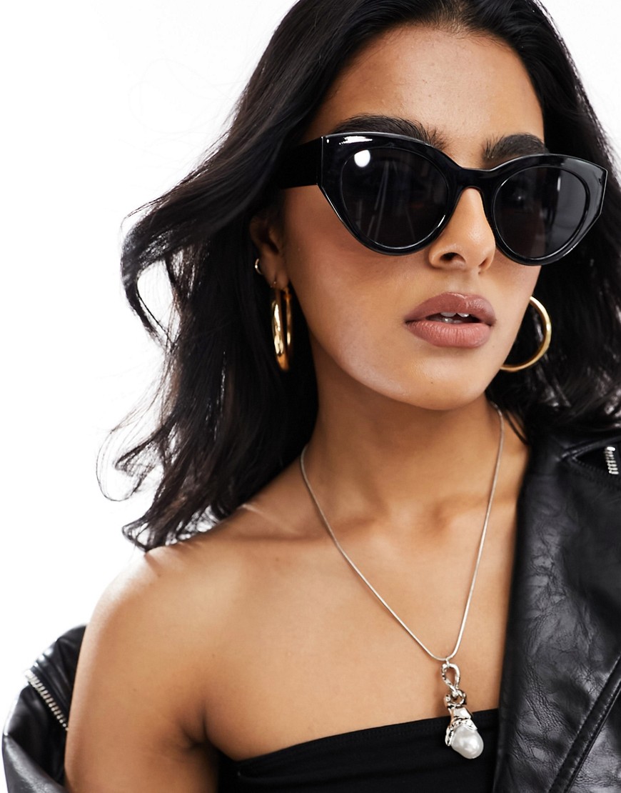 & Other Stories round sunglasses in black