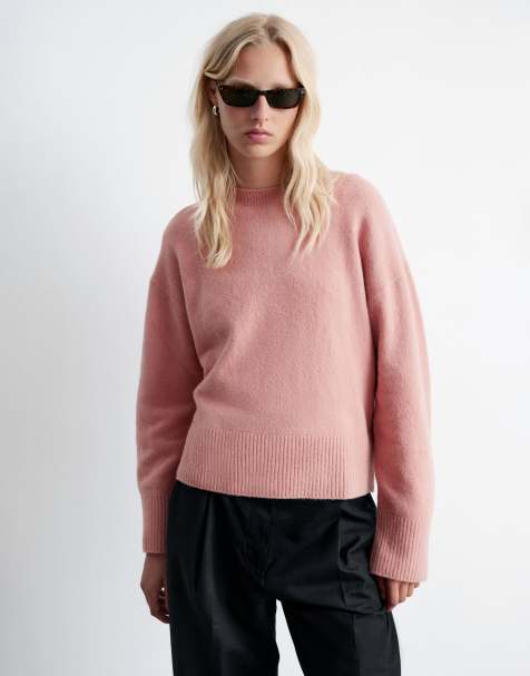 & Other Stories crew neck jumper in pink