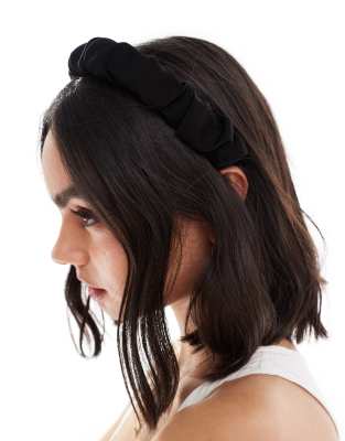 & Other Stories ruched headband in black