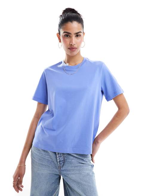& Other Stories - Ruimvallend T-shirt met korte mouwen in blauw
