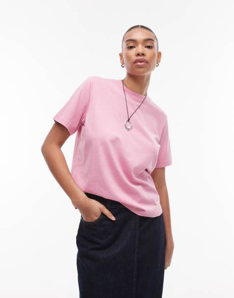 & Other Stories - Ruimvallend T-shirt met korte mouwen in roze - view 1