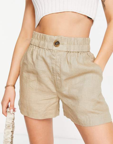 krassen Tom Audreath altijd Linnen shorts voor dames | Linnen shorts met hoge taille | ASOS