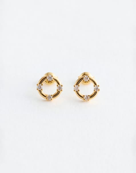 & Other Stories runder Ohrstecker in Gold - view 1
