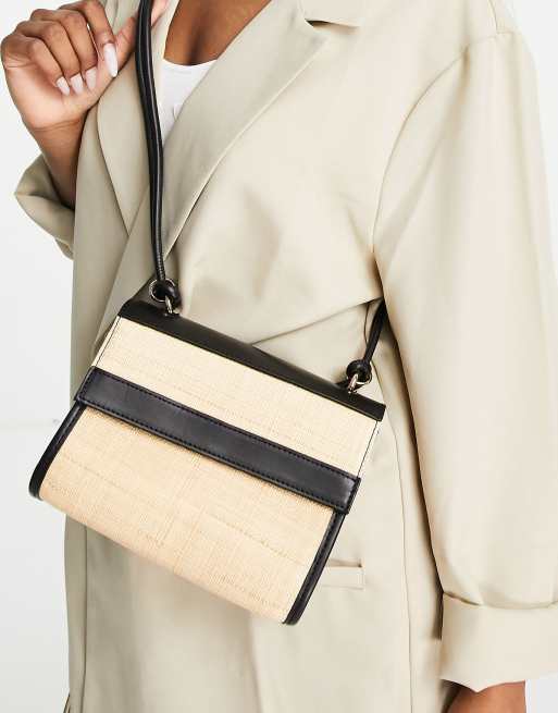 & Other Stories Sac bandoulière en cuir et paille ASOS