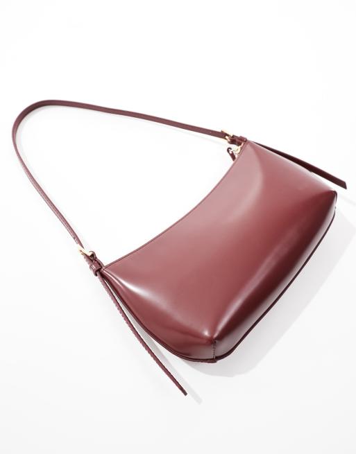 Other Stories Sac porté épaule élégant en cuir Bordeaux ASOS