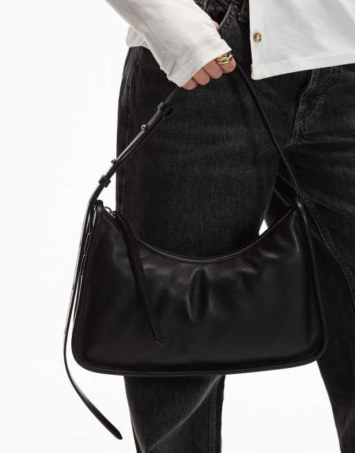 & Other Stories - Sac porté épaule en cuir de qualité supérieure à sangle réglable - Noir, 3 de 4