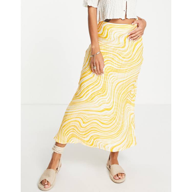 White and hotsell yellow maxi skirt