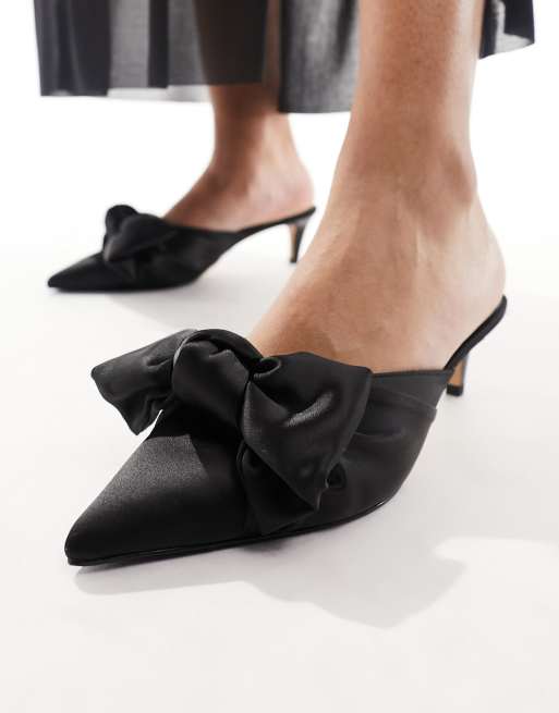 Black kitten heel outlet pumps