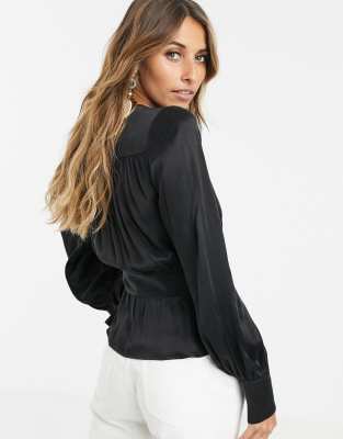 asos wrap blouse