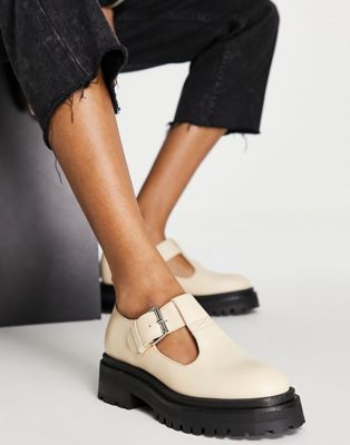 & Other Stories chunky brogue in off white - ASOS Price Checker