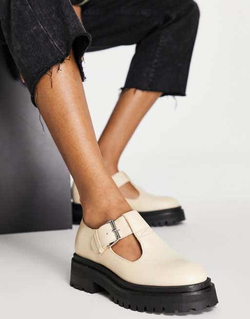 & Other Stories - Scarpe brogue bianco sporco con suola spessa