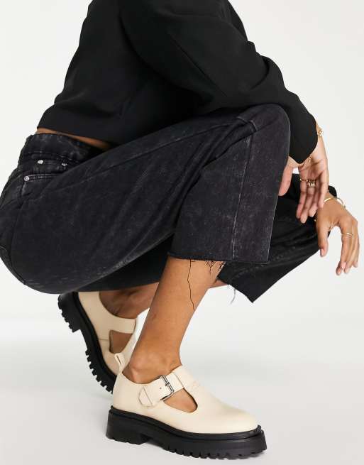 & Other Stories - Scarpe brogue bianco sporco con suola spessa, 4 di 4