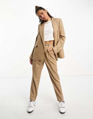 & Other Stories - Schmal zulaufende Hose aus Tweed in meliertem Beige, Kombiteil-Neutral