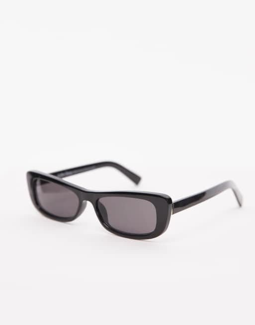 & Other Stories – Schmale, rechteckige Sonnenbrille in Schwarz, 3 von 3