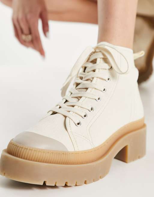 & Other Stories – Schnürstiefel mit dicker Sohle in Beige - BEIGE, 2 von 4
