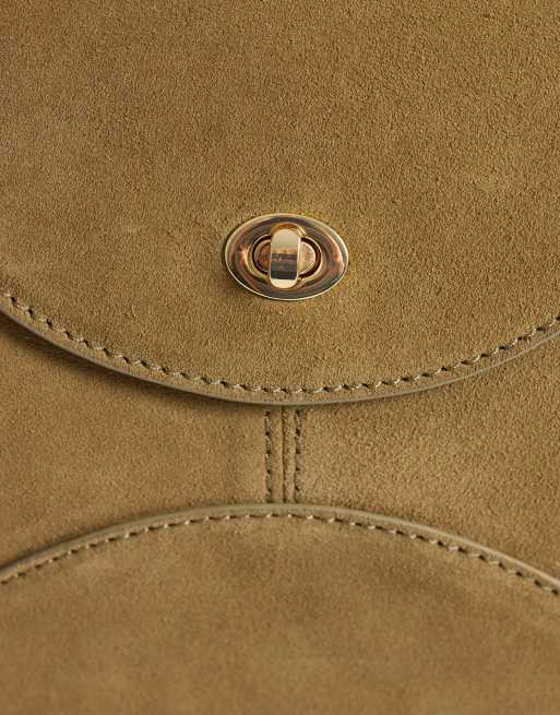 & Other Stories – Schultertasche aus Wildleder in Beige, 4 von 4