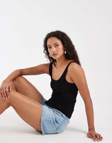 & Other Stories scoop neck tank top in black - view 1