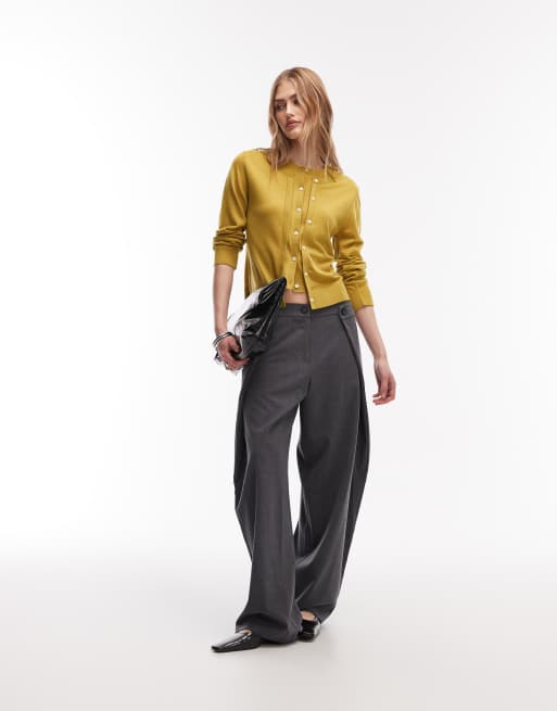 & Other Stories - Sennepsgul cardigan med dobbelt design i ren uld, 2 af 4