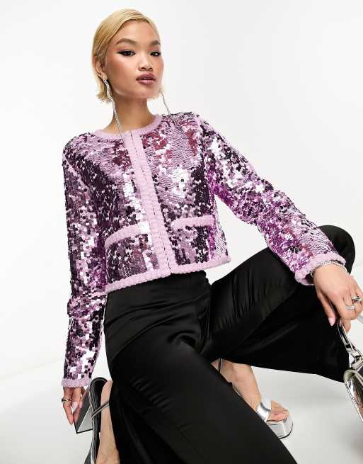 Sequin hot sale coats jackets