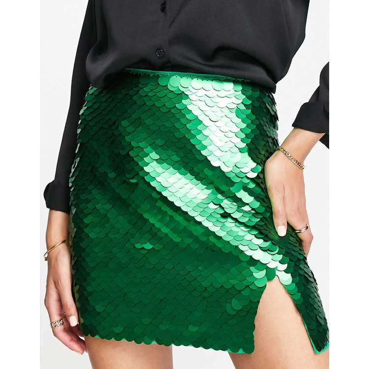 Gold sequin skirt outlet and other stories