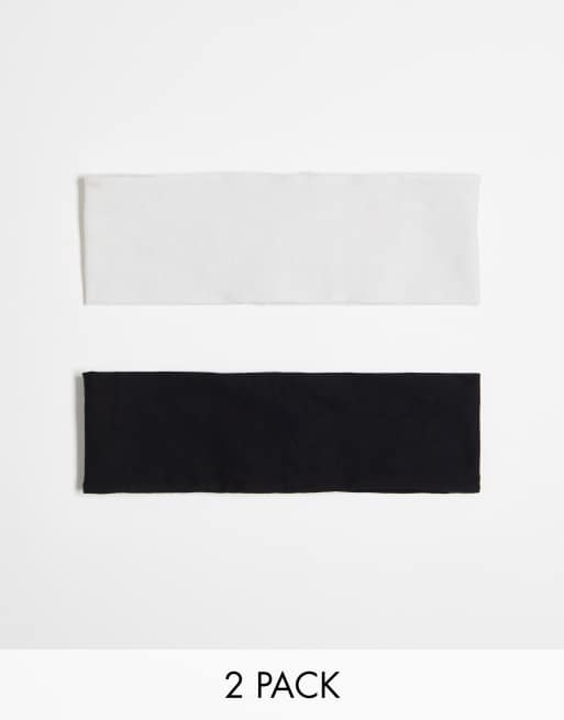 & Other Stories - Set van 2 brede haarbanden in zwart en beige