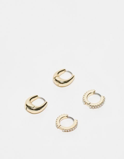 & Other Stories - Set van 2 paar oorbellen in goud