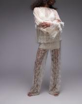 & Other Stories alpaca and wool chunky knit sweater in pink salt and pepper