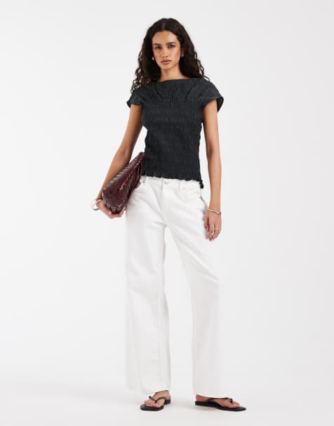 & Other Stories sheered top in off black - view 1