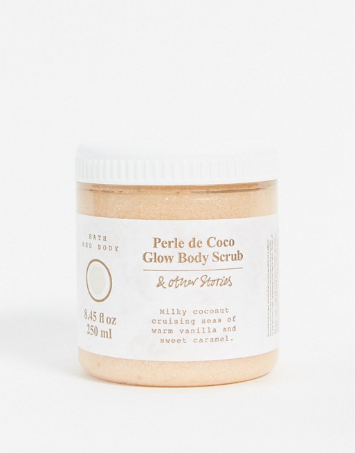 & Other Stories shimmer body scrub in Perle de Coco
