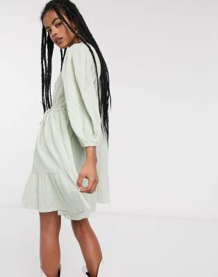 & other stories green wrap dress