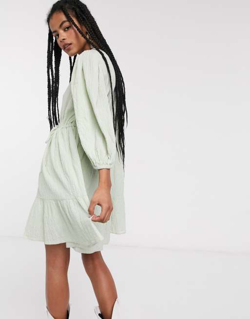 And other stories green wrap dress sale