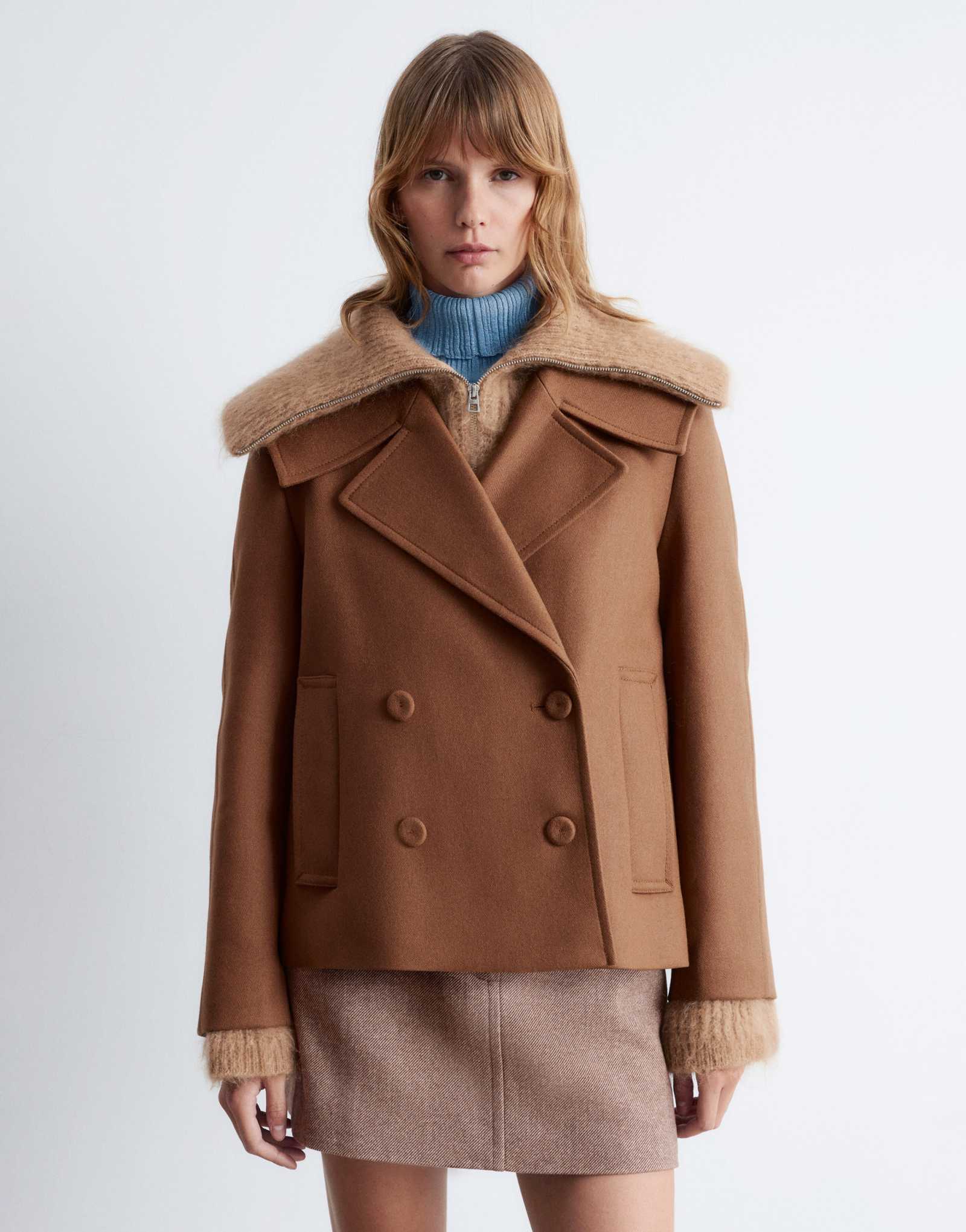 & Other Stories короткая куртка-бушлат коричневого цвета с манжетами на резинке