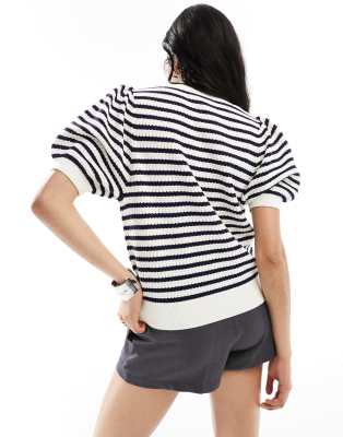 & OTHER STORIES SHORT SLEEVE KNITTED TOP 