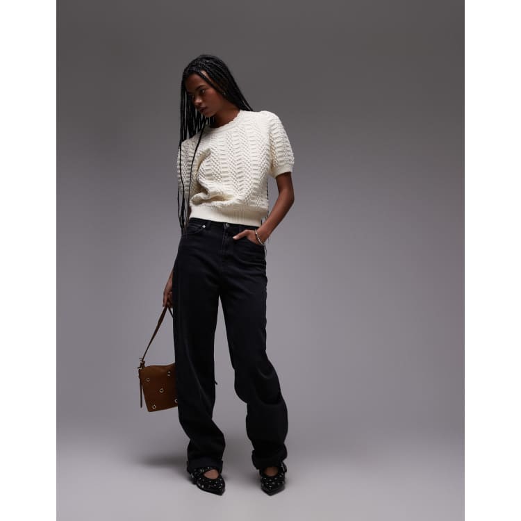 Delia Top - Alabaster White Long-Sleeve Knit Sweater - Ulla