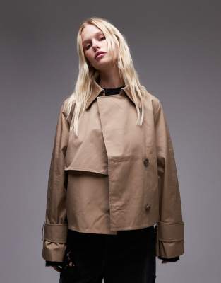 & Other Stories & Other Stories short trench jacket in beige-Neutral