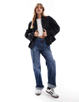 & Other Stories & Other Stories short trench jacket in black