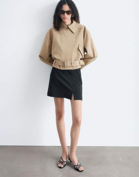 & Other Stories short trench jacket in dark beige - view 1