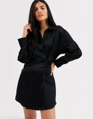 black long sleeve blazer dress