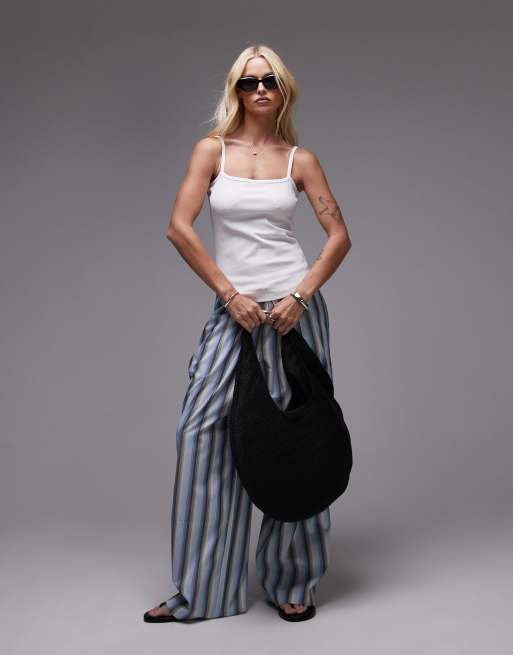 & Other Stories sleek fit jersey strappy tank top in white, 2 of 4
