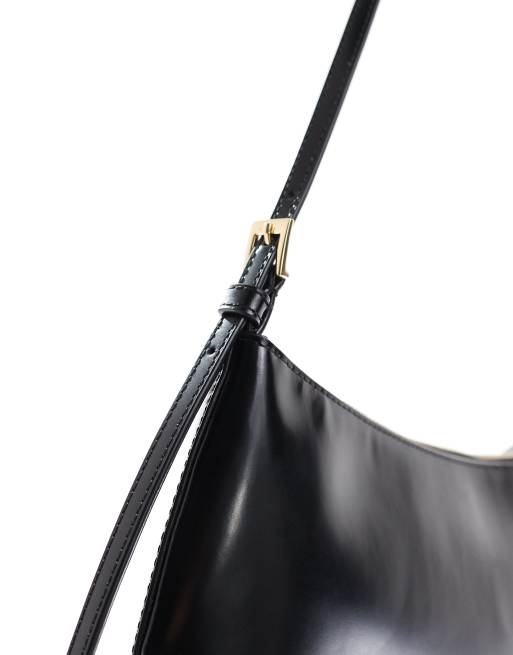 & Other Stories sleek leather shoulder bag in black, 2 of 4